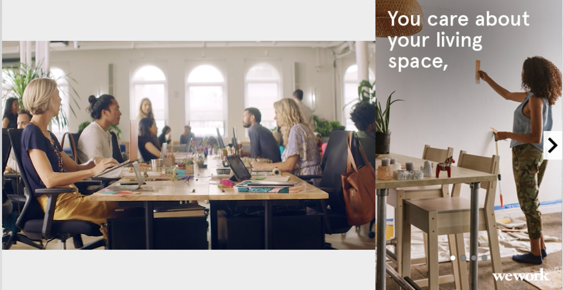 WeWork Interactive Ad