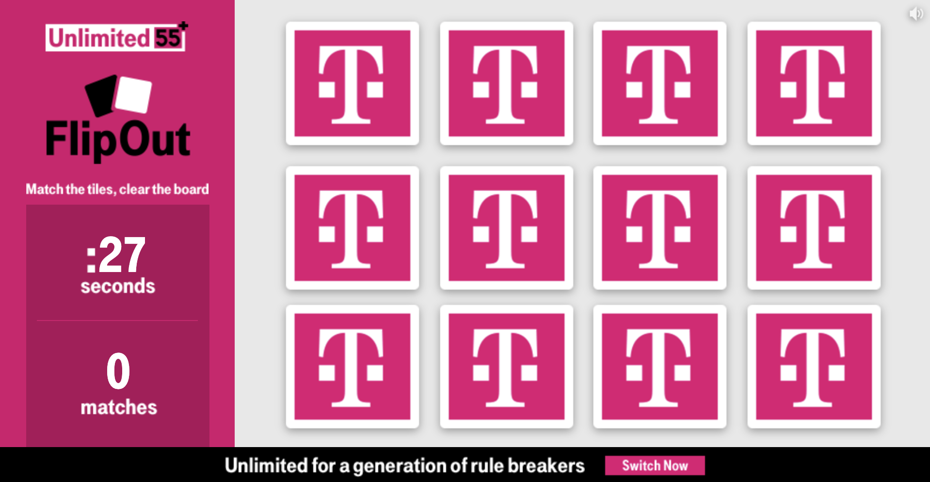 Example of interactive game ad - T Mobile